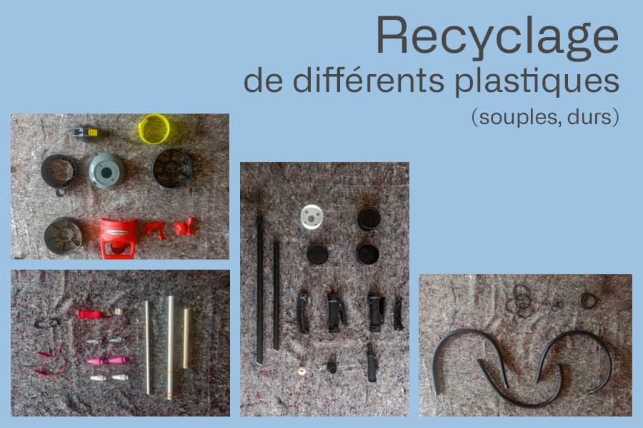 Recyclage de différents plastiques